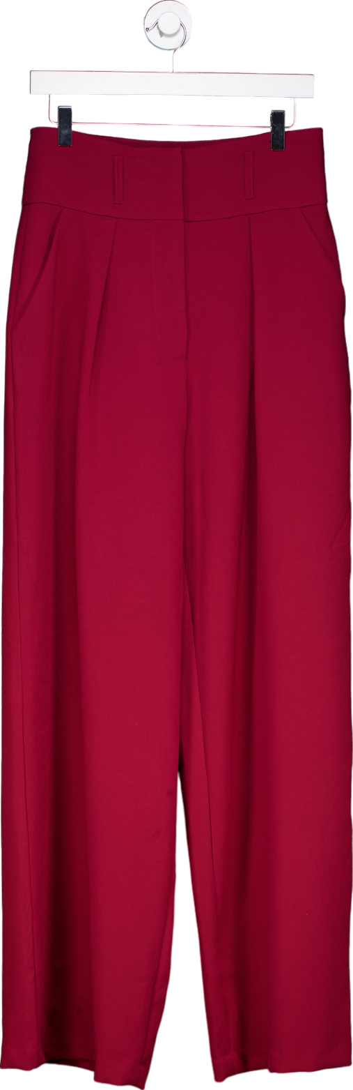 Karen Millen Red Wide Leg Trousers UK 10