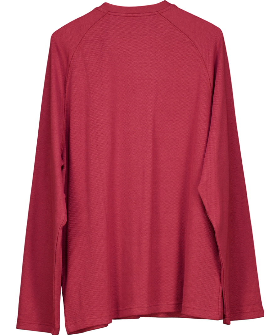 Crew Clothing Burgundy Waffle Crew Neck Long Sleeve Sweater UK XXL