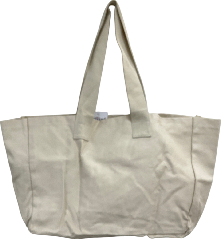 gymshark Cream Oversized Canvas Tote Bag One Size