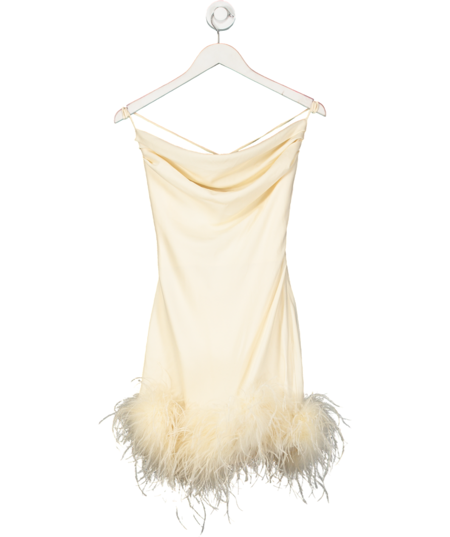 Mars the Label White Alisha Satin Mini Dress UK XS