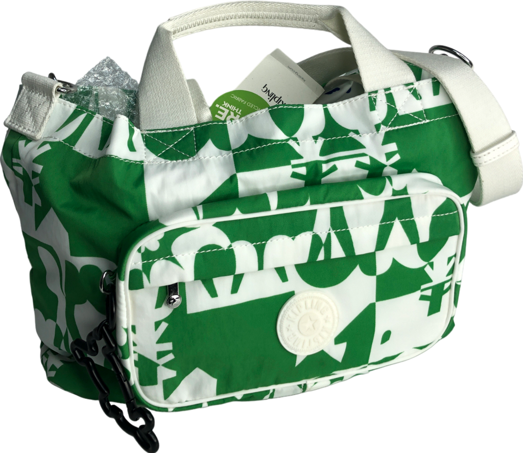 Kipling Green Medium Tote Bag