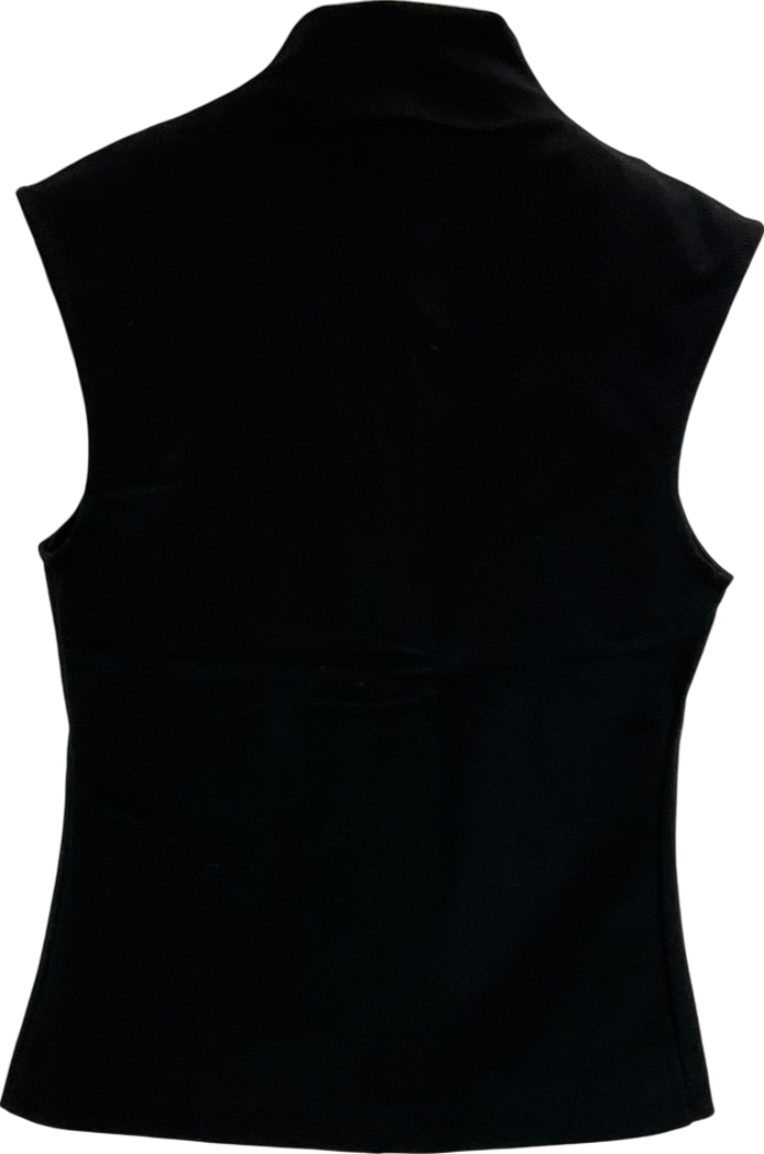 ZARA Black Fitted Tank Top With A Zip UK S