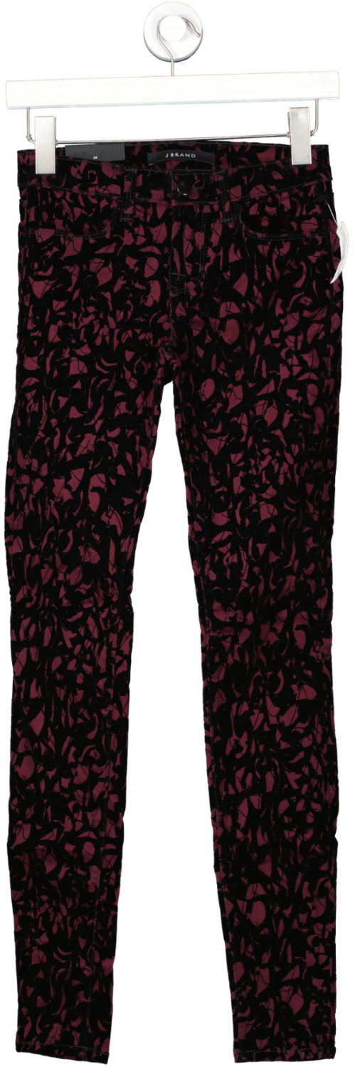 J Brand Purple Super Skinny Flock Jeans BNWT W24