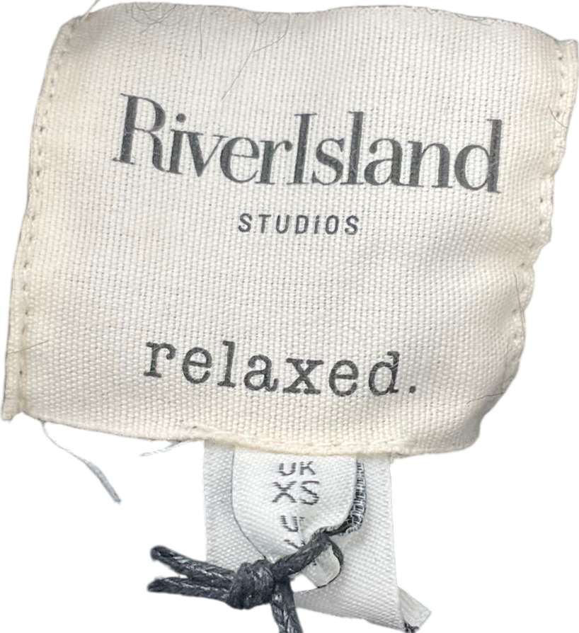 River Island Blue Navy Double Breasted Cardigan UK XS