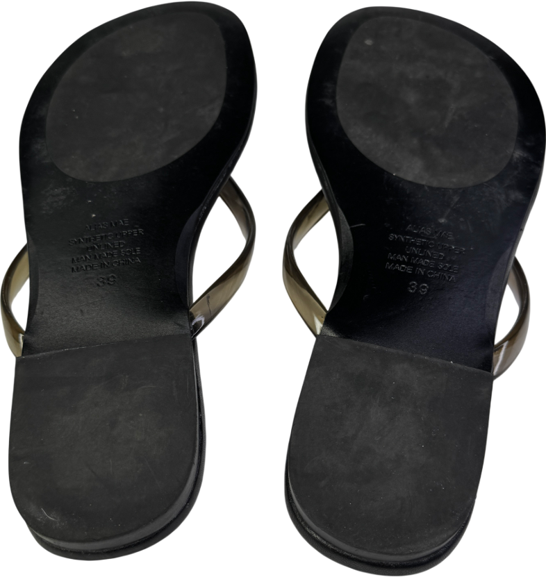 Black Alias Mae Henry Thong Flip Flops UK 6 EU 39 👠