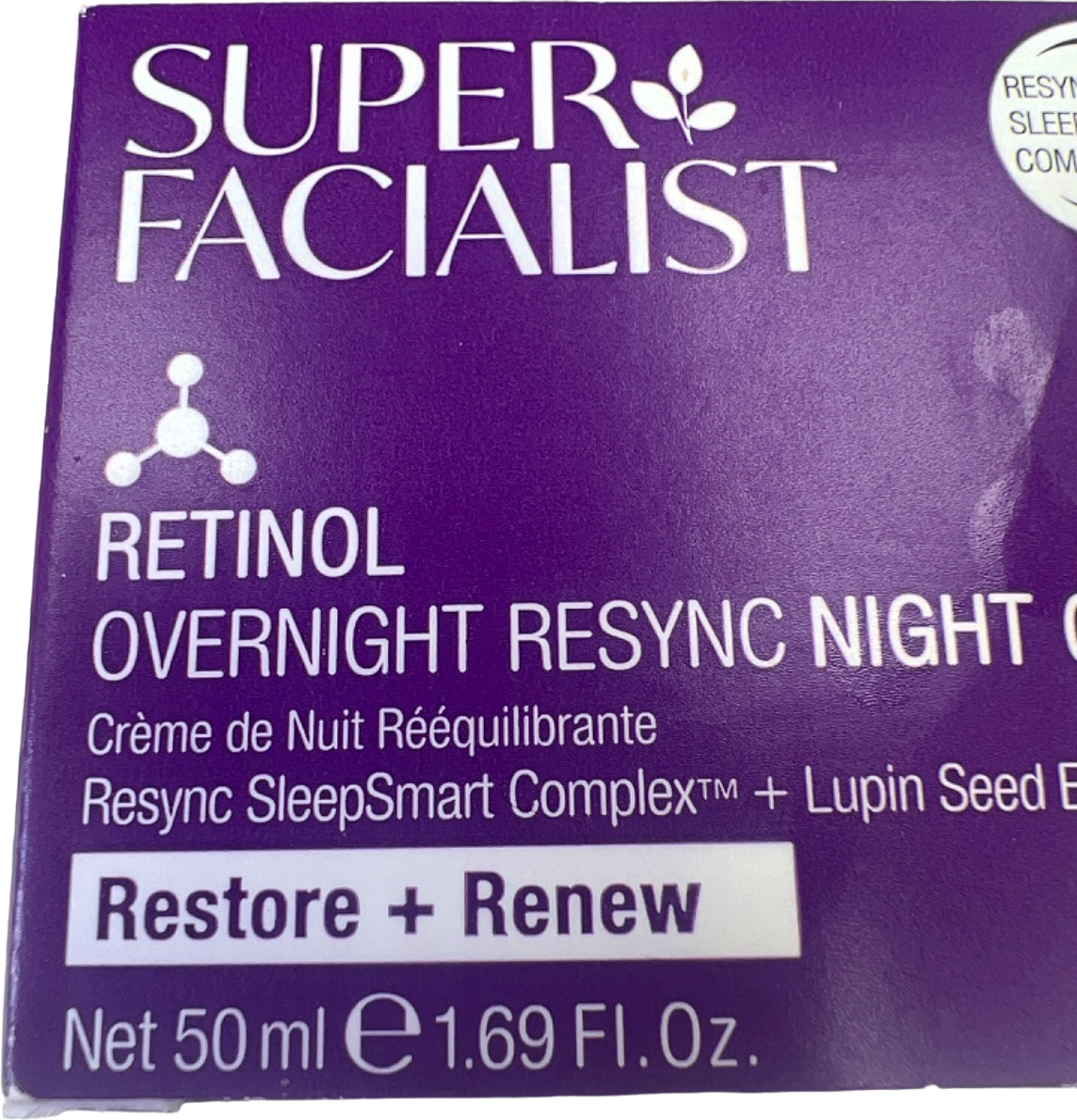 Super Facialist Retinol Overnight Resync Night Cream Restore + Renew 50ml
