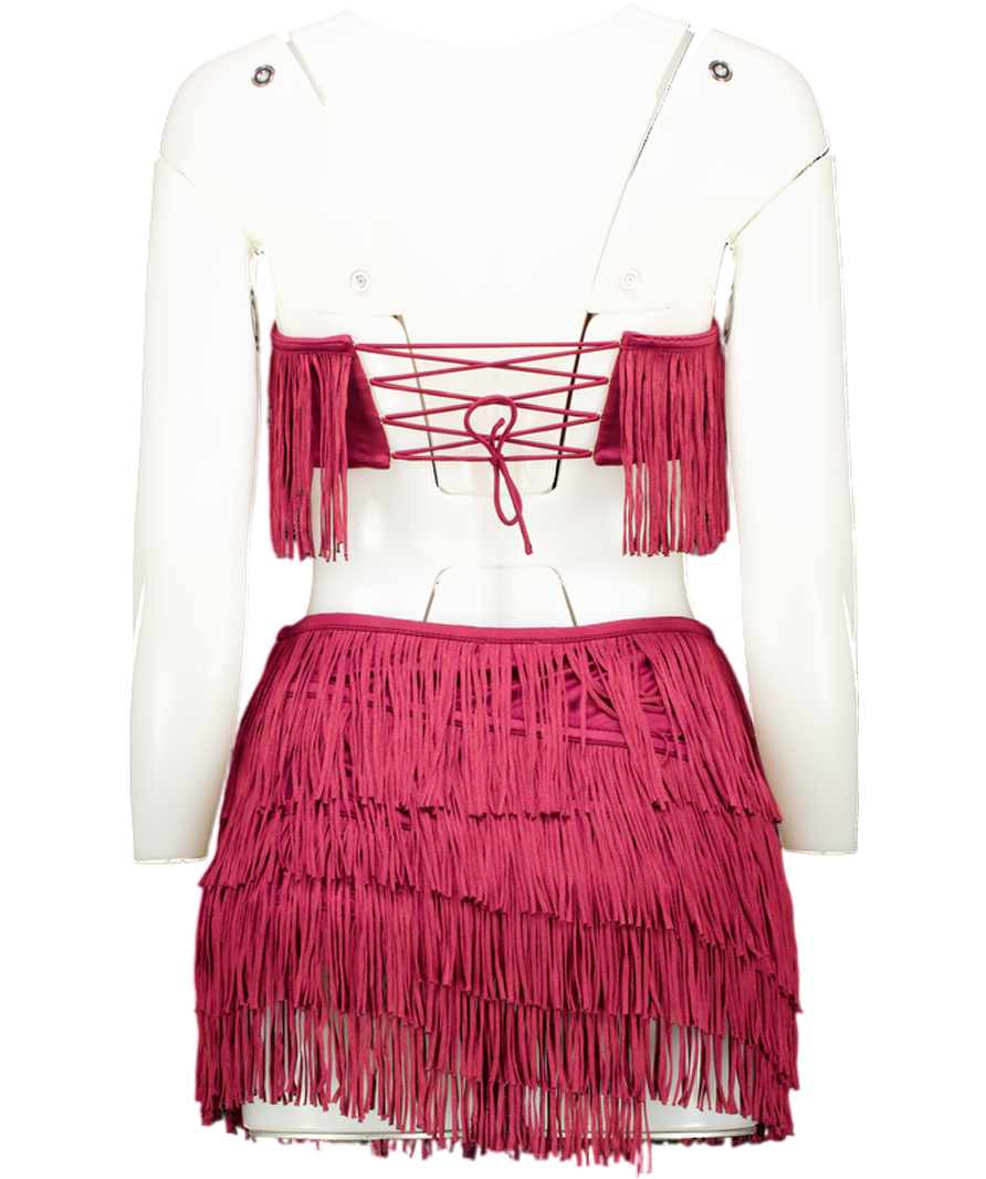 Oh Polly Red Maristella Mini Skirt And Top Set UK 6