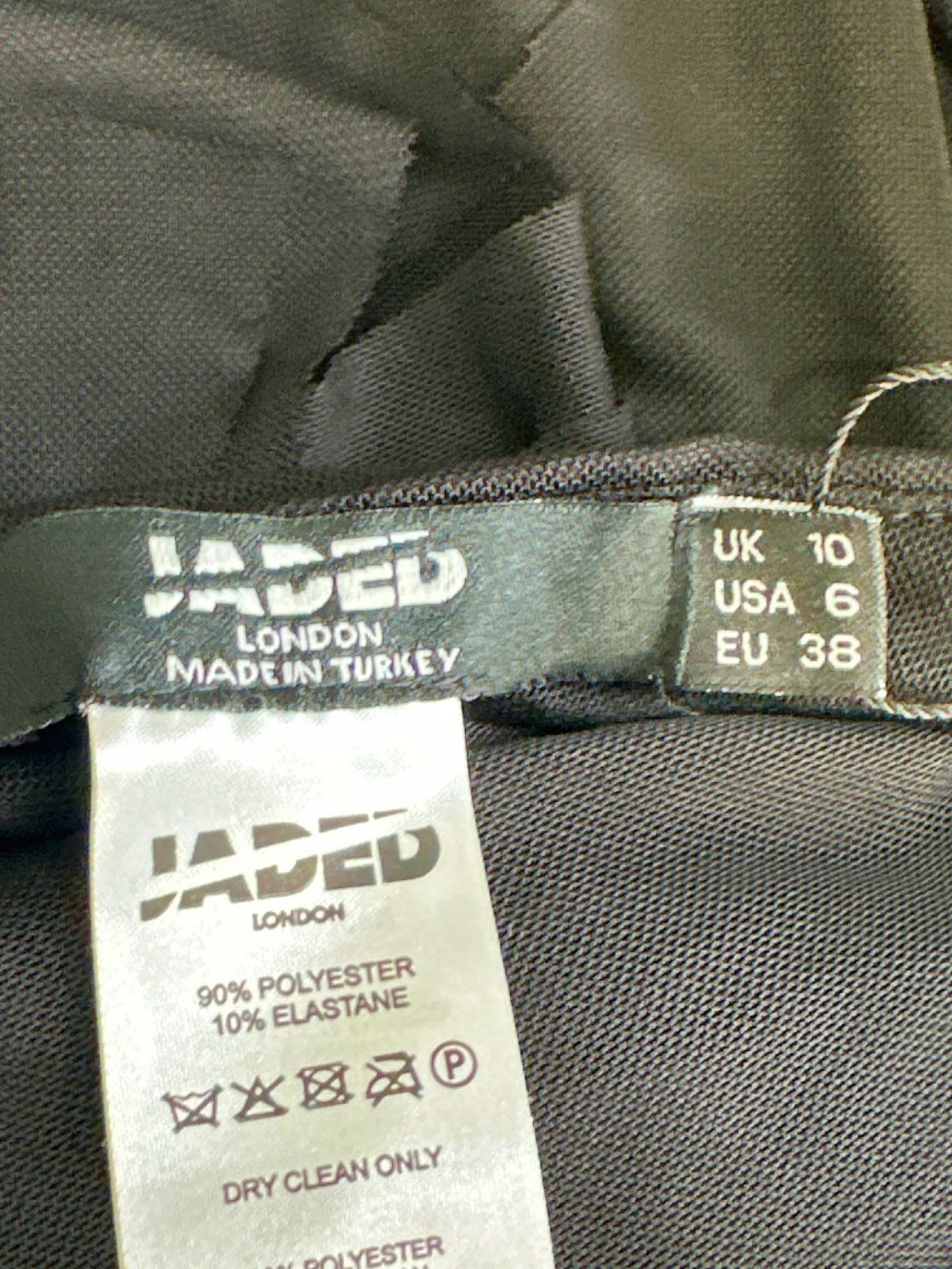 Jaded London Black Asymmetrical Tulle Skirt UK 10