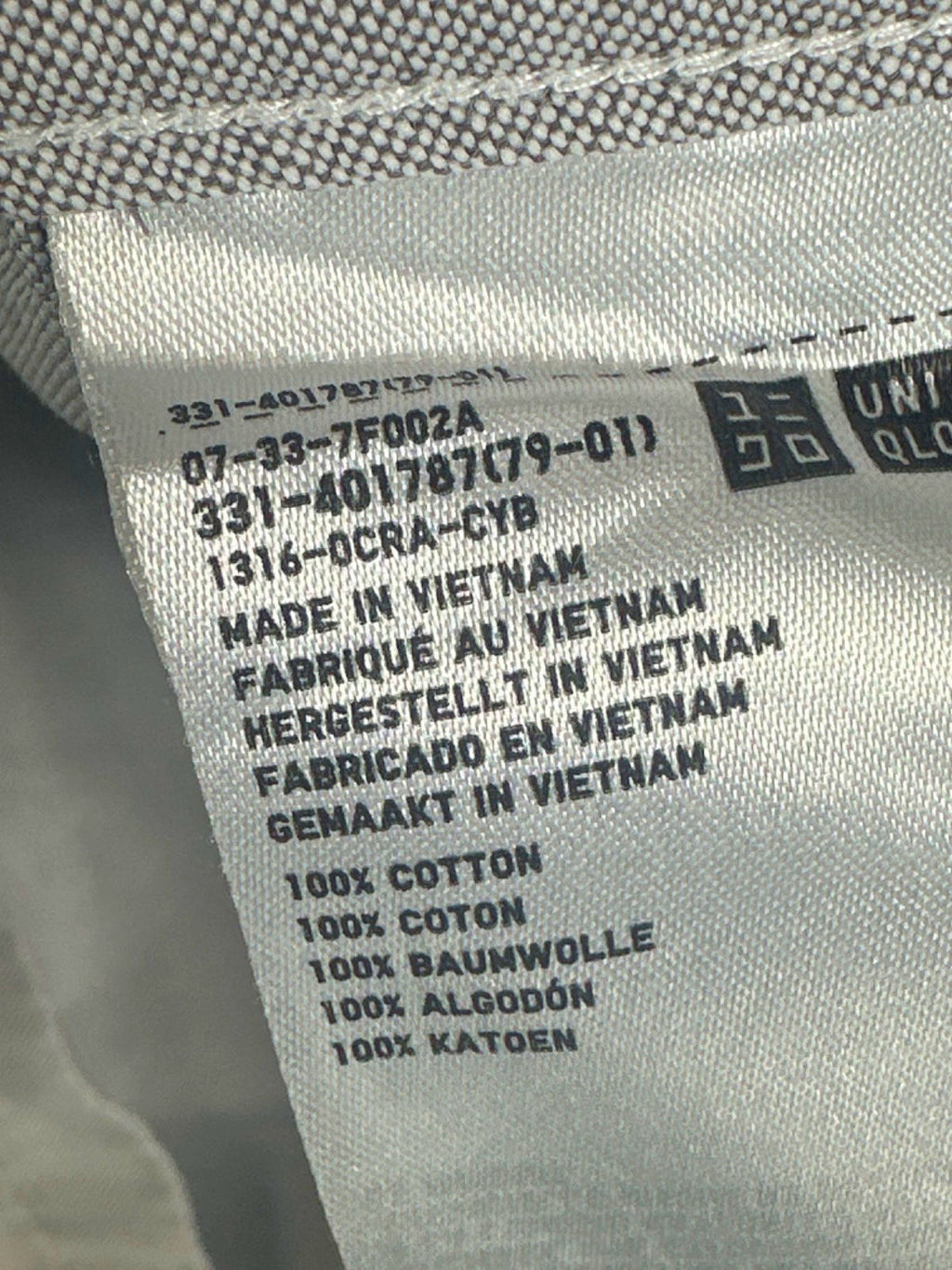 UNIQLO Grey Slim Fit Shirt UK M