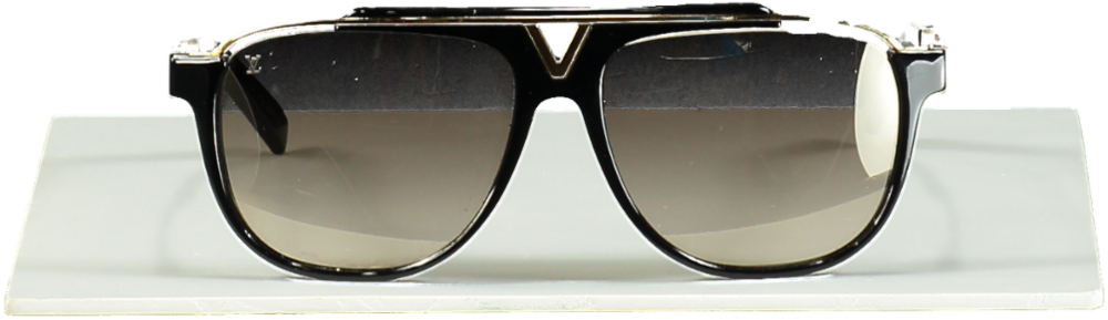 Louis Vuitton Mascot Sunglasses Black / Gold Acetate 140mm