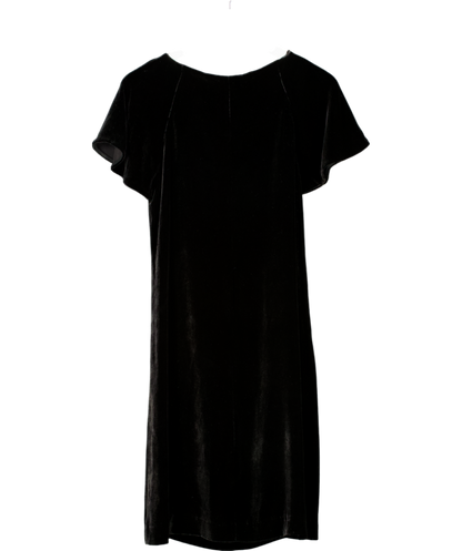 The White Company Black Silk Velvet Swing Dress  UK 10