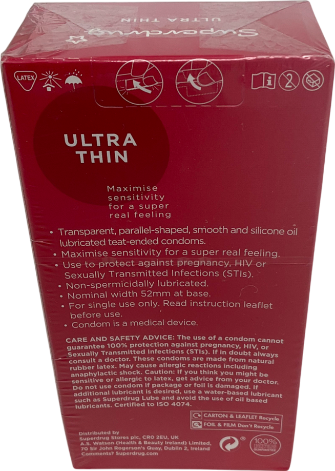 Superdrug Ultra Thin Condoms 12