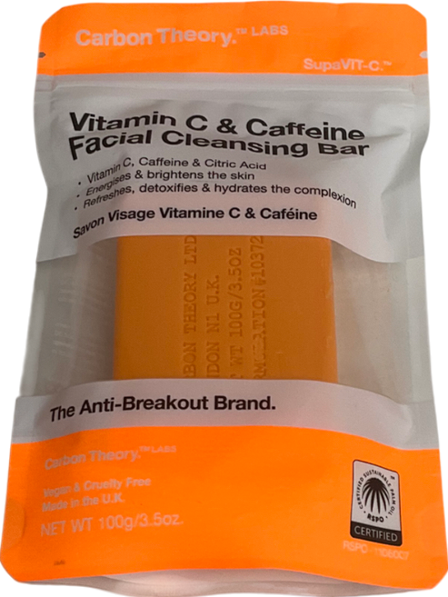 Carbon theory Vitamin C & Caffeine Facial Cleansing Bar 100g