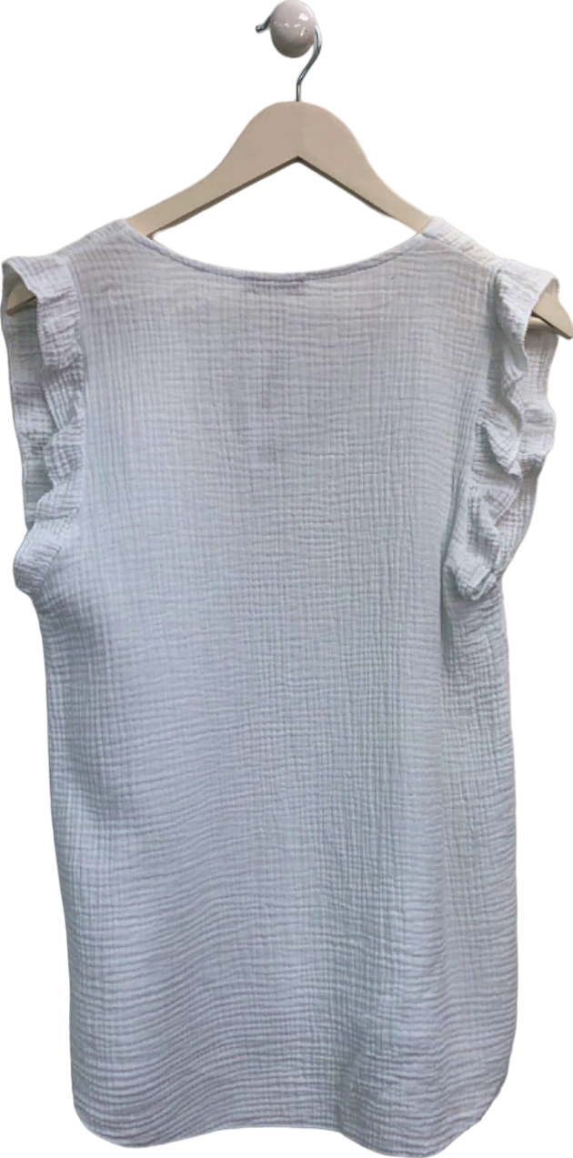 New Collection White Sleeveless Top One Size