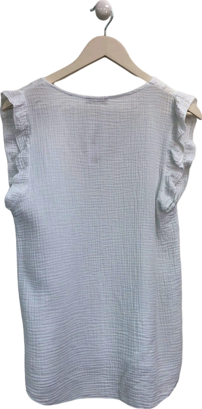 New Collection White Sleeveless Top One Size