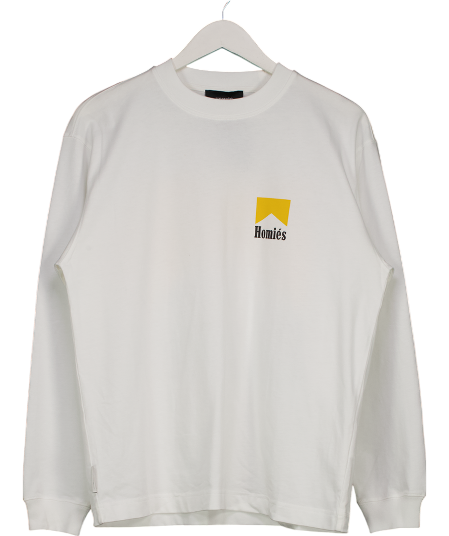 Homies White Long Sleeve Top UK S