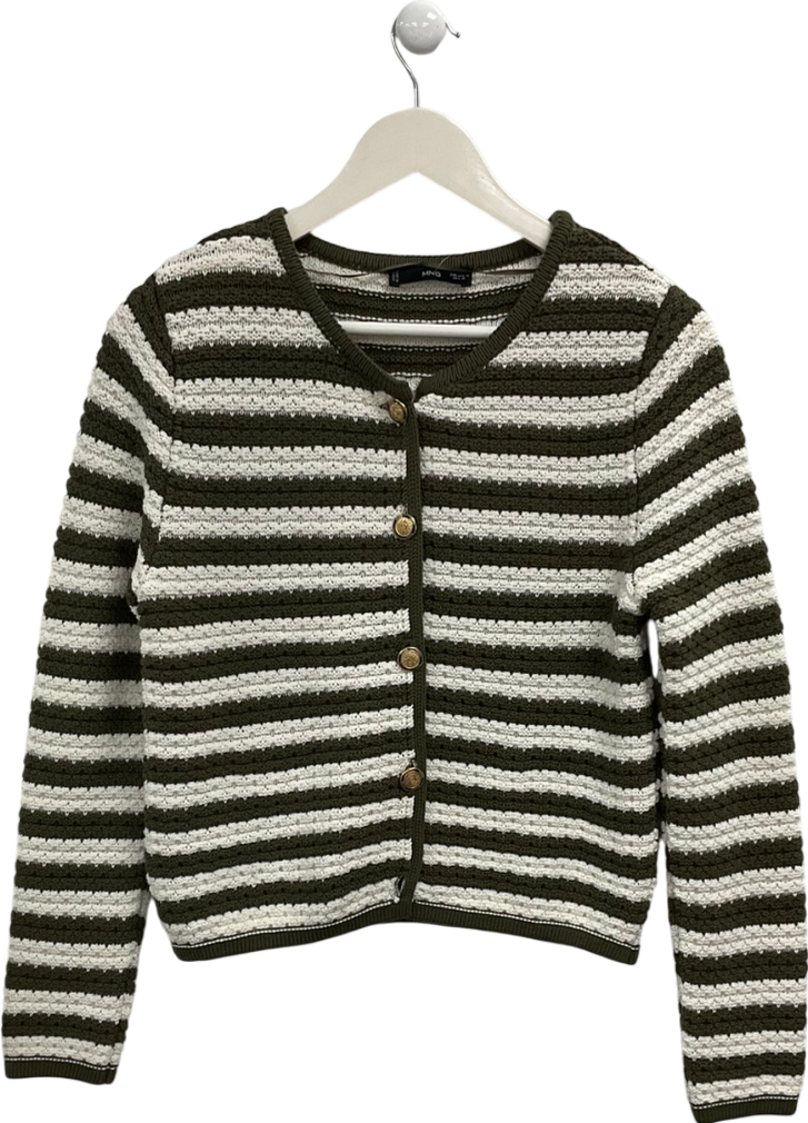 MANGO Green Cardigan Elioter UK M