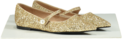 Age of Innocence Gold Glitter Thea Mary Jane Shoes UK 6 EU 39