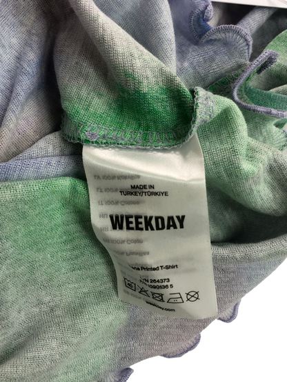 Weekday Multicoloured Sena Printed T-shirt UK S