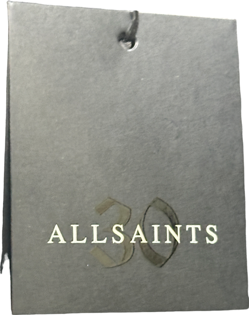 AllSaints Black Rock Leather Mini Dress UK 6