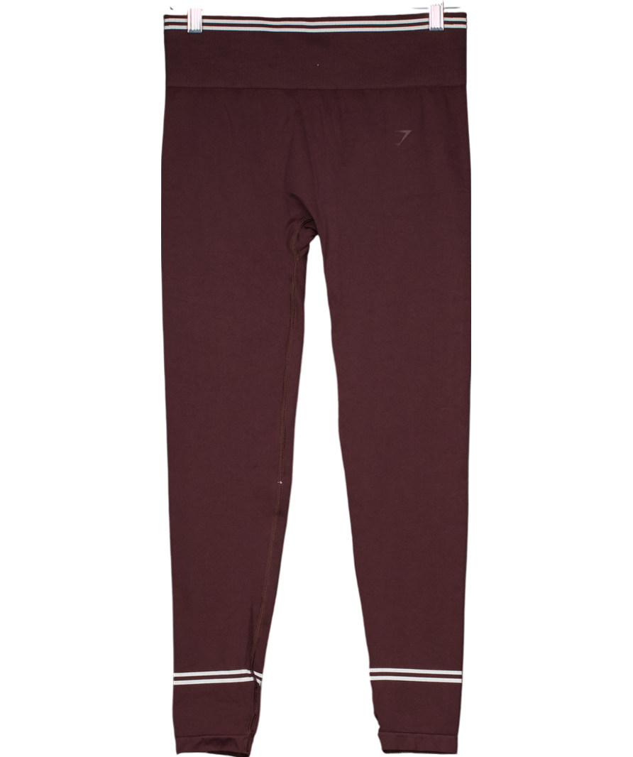 gymshark Brown Contrast Seamless Leggings UK L