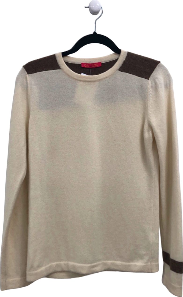 Winser London Beige and Brown Cashmere Jumper UK S