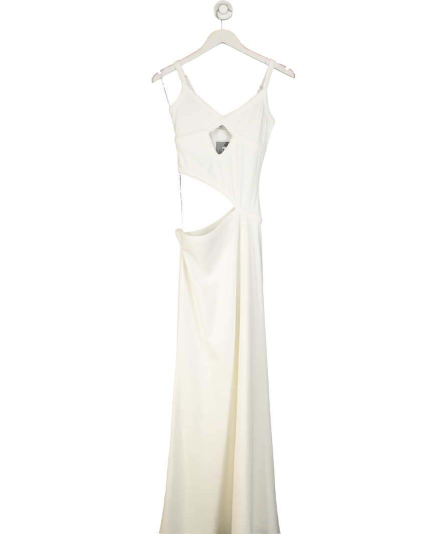 Peppermayo White V-neck Cut Out Maxi Dress UK 8