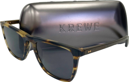 Krewe Tortoise Shell Polarized Lafitte Sunglasses in case