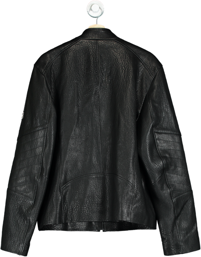 Roccoban Black Nappa Leather Jacket UK L