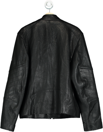 Roccoban Black Nappa Leather Jacket UK L