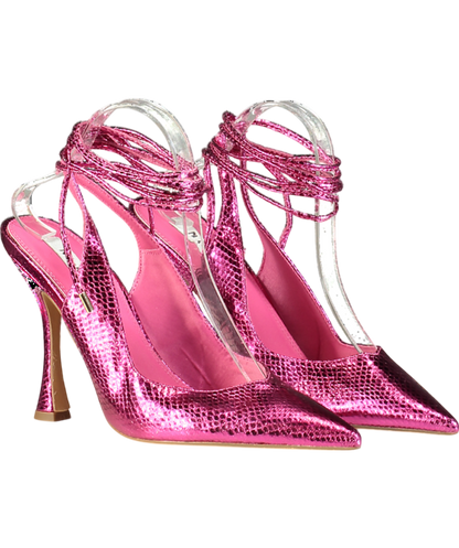 NA-KD Pink Metallic Hourglass Pumps UK 8 EU 41 👠