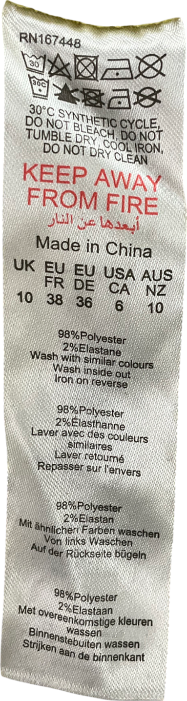 PrettyLittleThing Green Shape Olive Textured Sheer Twist Bandeau Maxi Dress UK 10