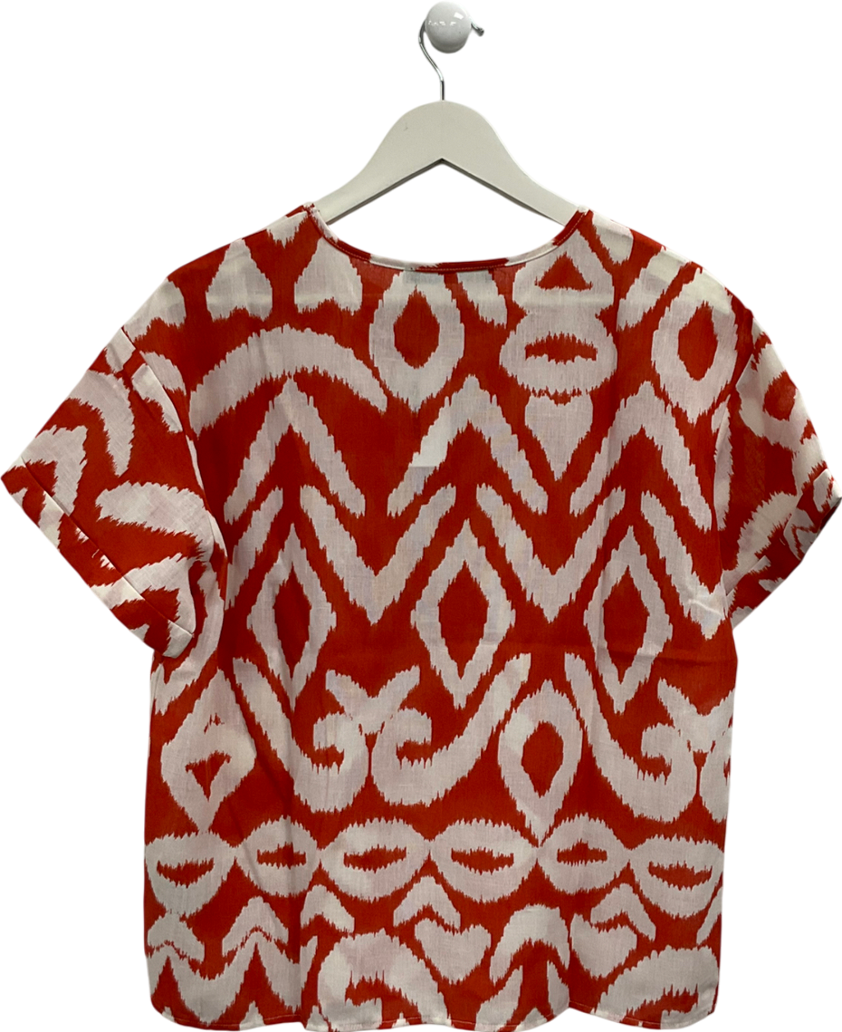 Everyday Orange Tribal Print Top UK 12