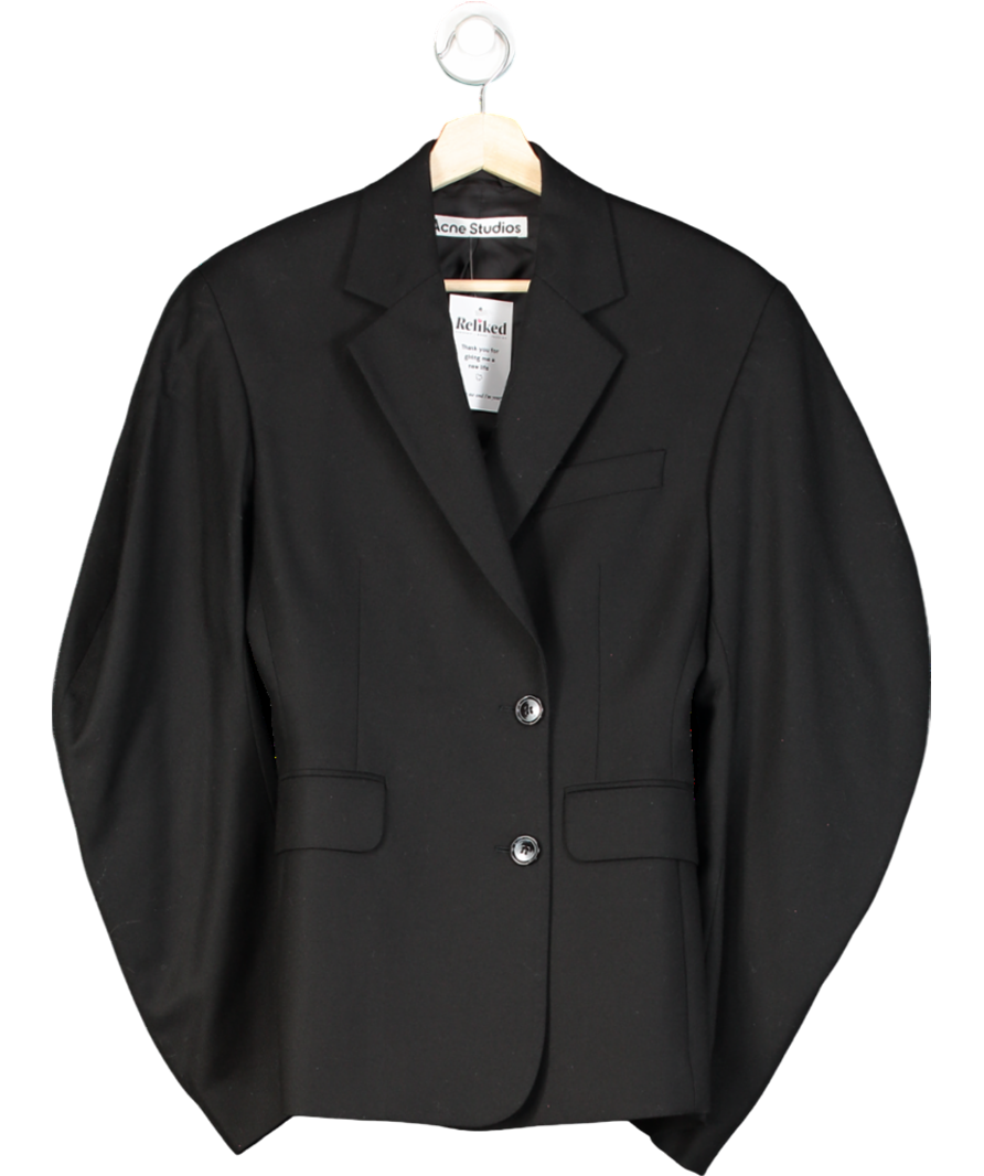 Acne Studios Black Single Breasted Blazer UK 6