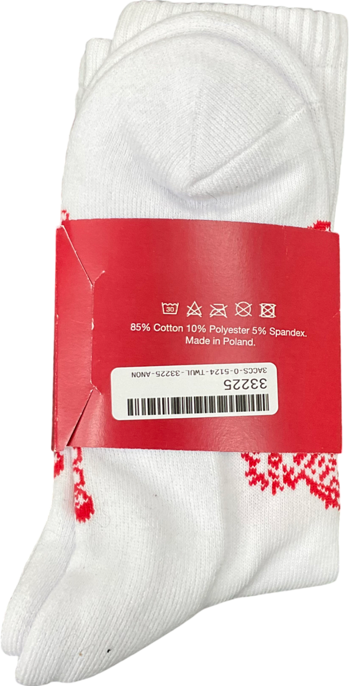 Paria Farzaneh White Festive Cotton Blend Socks