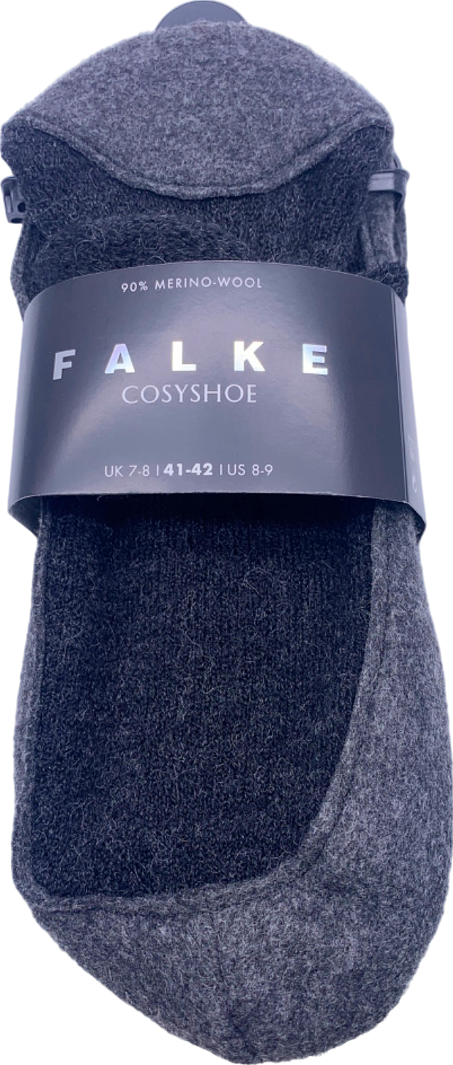 Falke Anthracite Cosyshoe Unisex Slippers UK 7/8