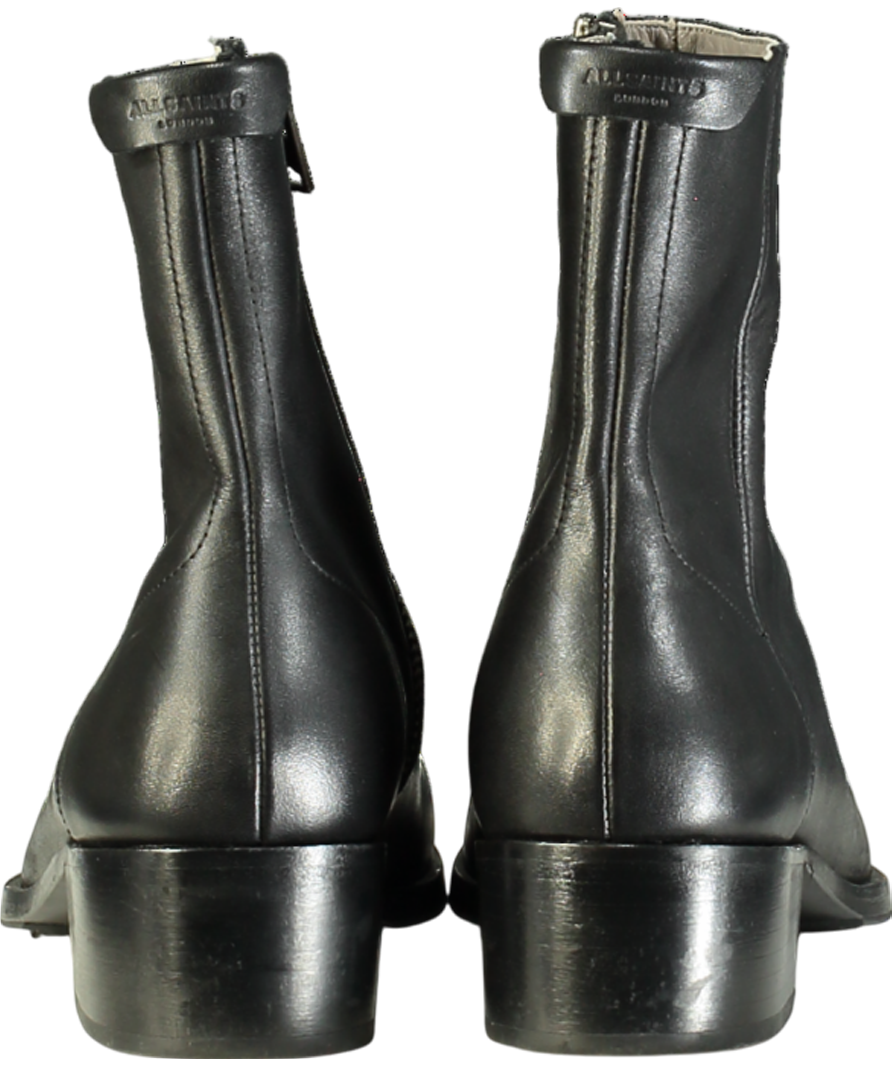 All Saints Black Leather Ankle Boots UK 9 EU 43 👞