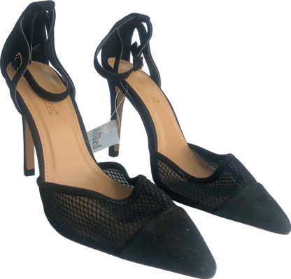 ShoeDazzle Black Mesh Heels UK 5 Reliked