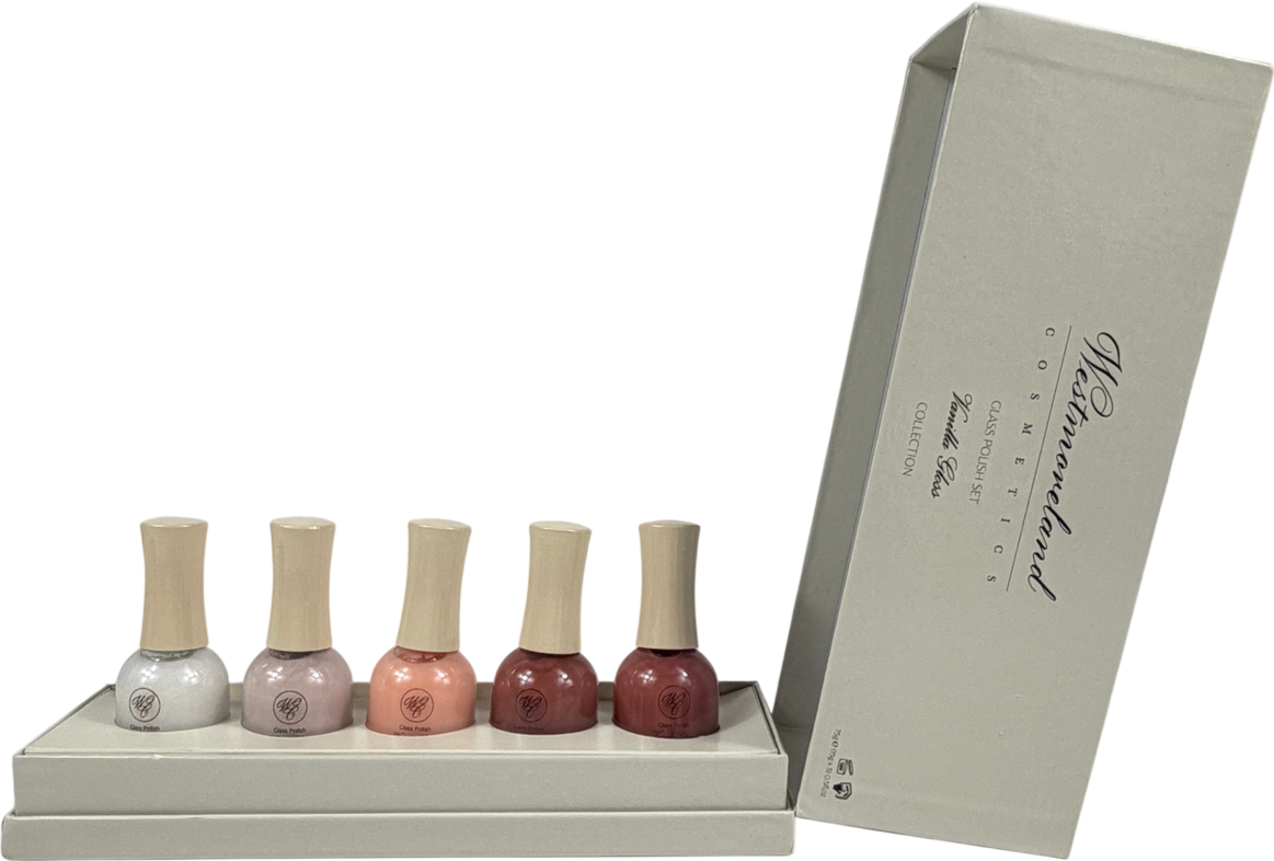 westmoreland Vanilla Gloss Collection: Glass Nail Polish Set - 5x15g
