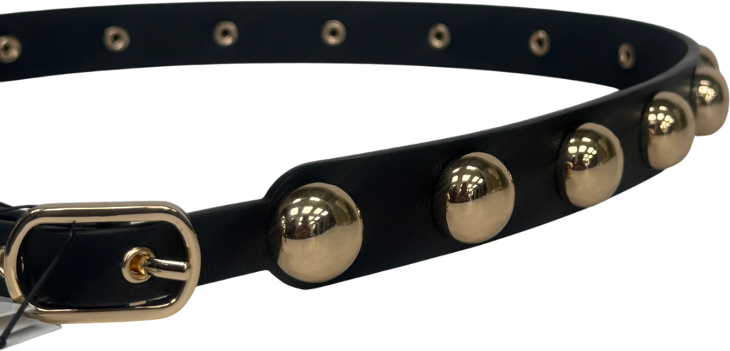 H&M Black Studded Belt UK S