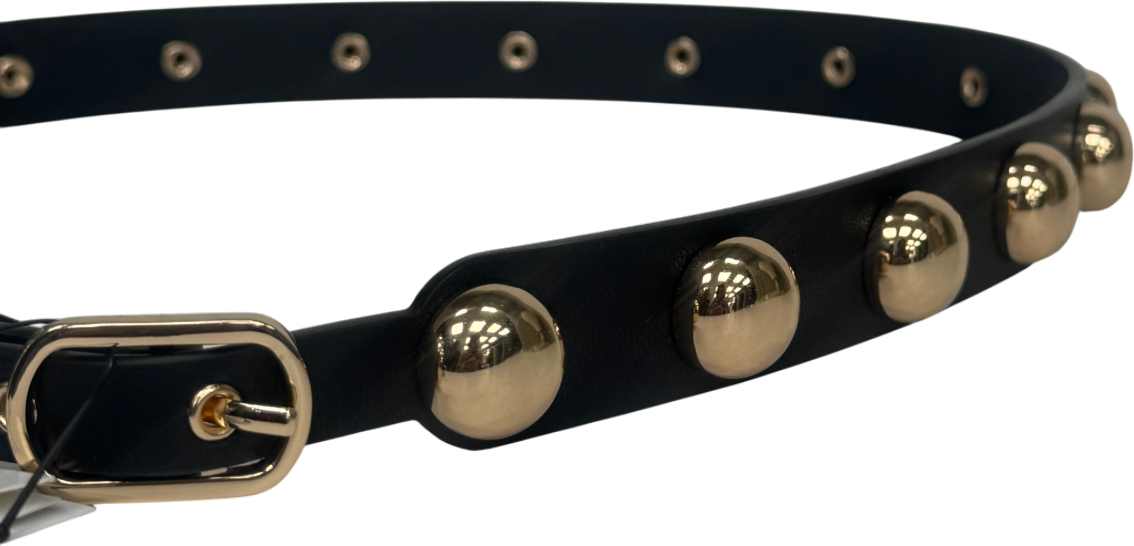 H&M Black Studded Belt UK S