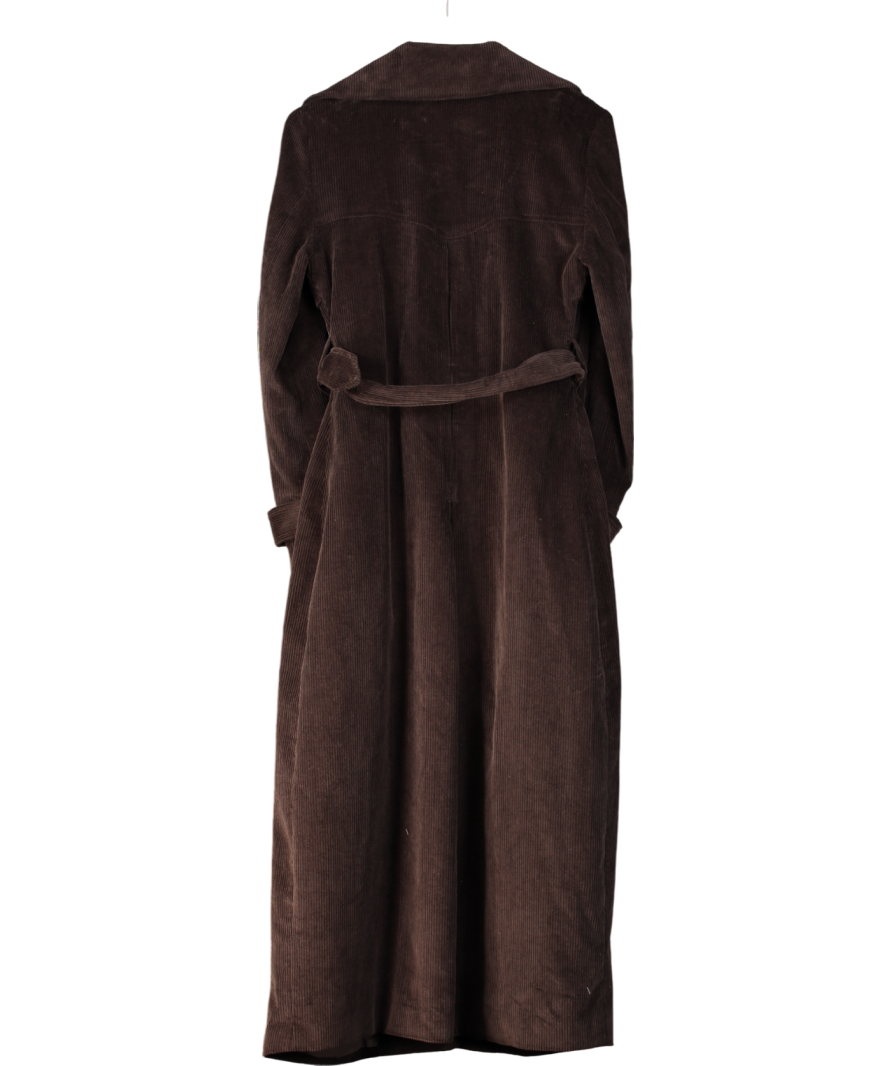 The New Archive Brown 2-piece The Corduroy Trench Coat And Mini Skirt UK 6