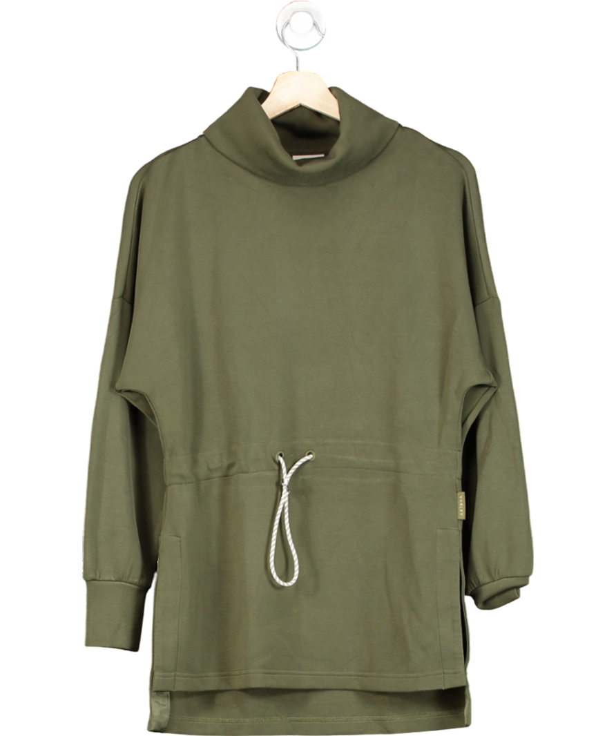 Varley Green Khaki Gree Freya Doublesoft Sweat Top UK XS