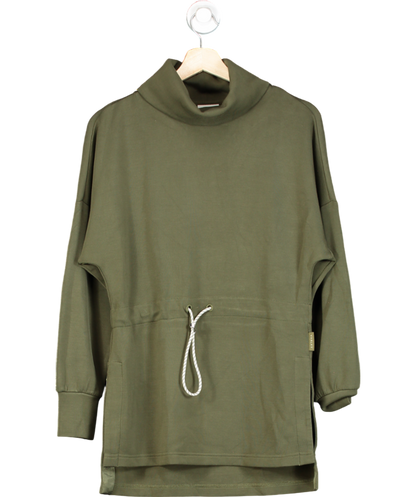 Varley Green Khaki Gree Freya Doublesoft Sweat Top UK XS