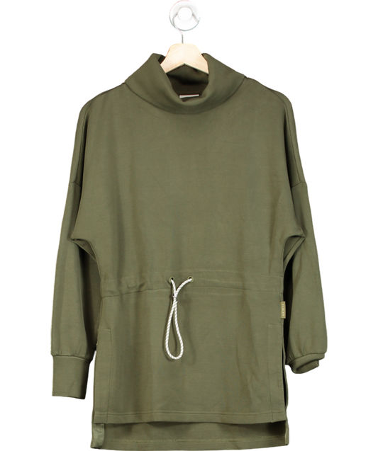 Varley Green Khaki Gree Freya Doublesoft Sweat Top UK XS