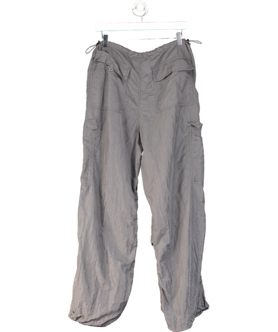 White Fox Grey Parachute Cargo Trousers UK M