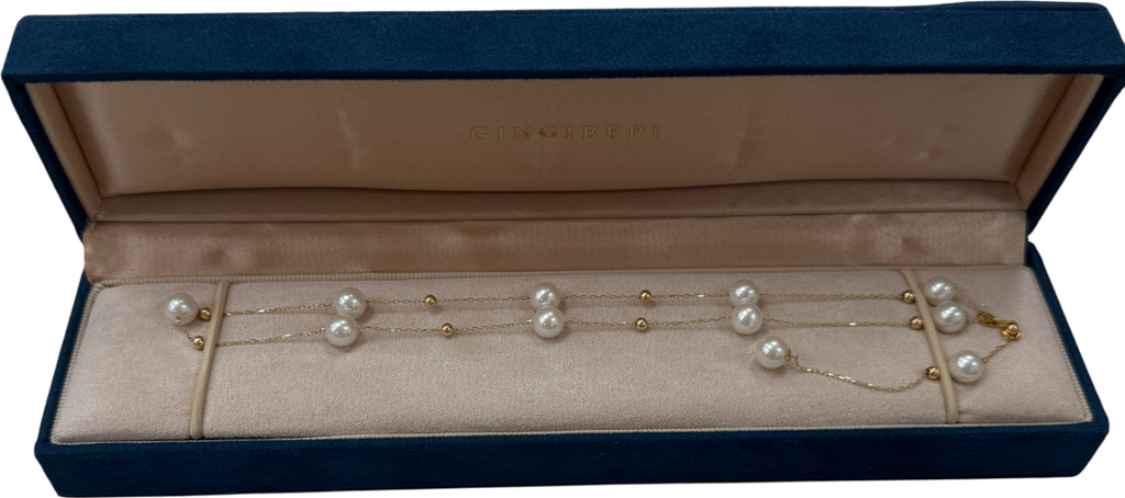 GINGIBERI The Starry Night real Pearl And 14k Yellow Gold Necklace