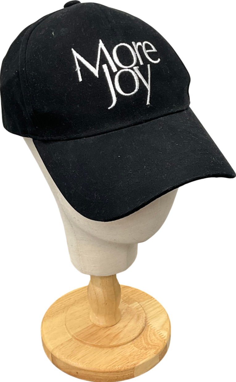 Black More Joy Embroidered Cap One Size