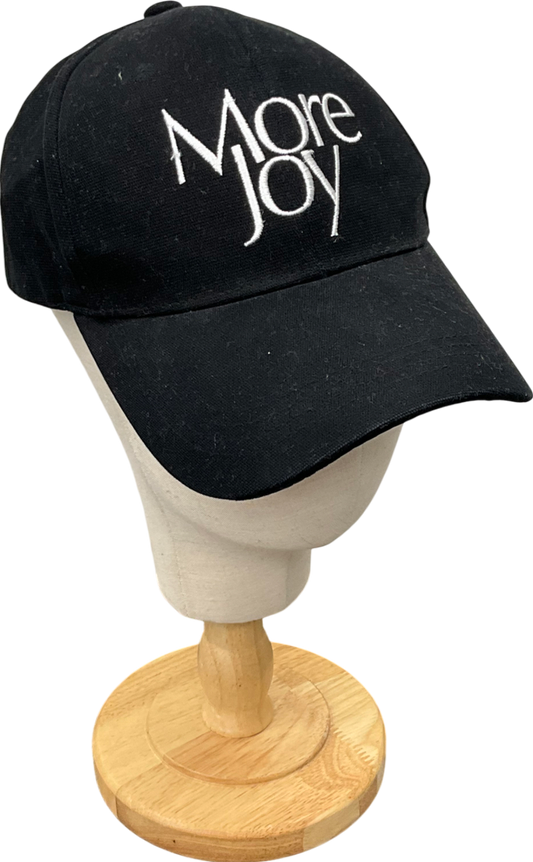 Black More Joy Embroidered Cap One Size