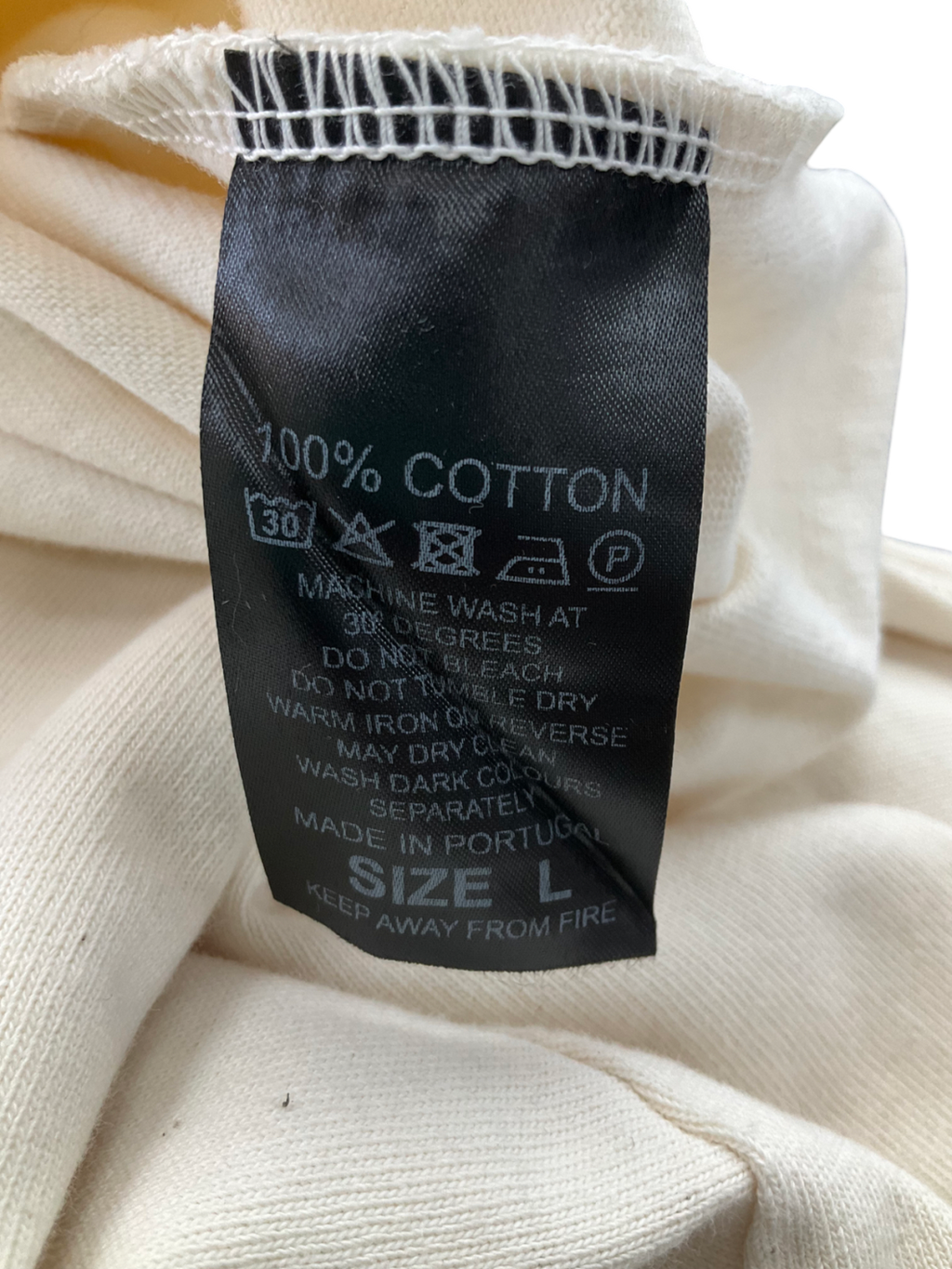 Milana Studios Cream Basketball Ball Logo Heavy Long Sleeve Tee75 UK L